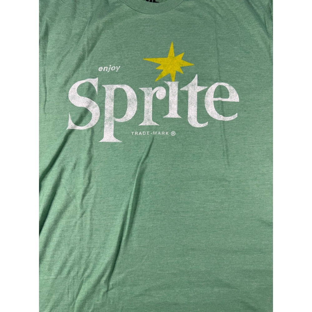 MF Coca-Cola Sprite Graphic Tee Green Heathered Mens Large Retro Logo T-Shirt